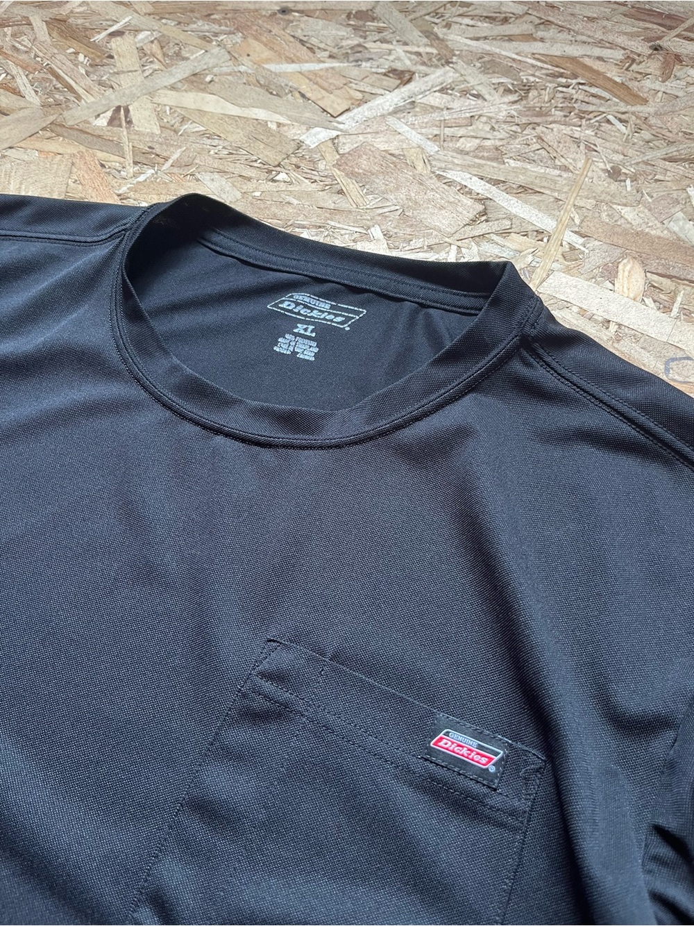 Dickies Black Short Sleeve Pocket Tee with Logo Tab